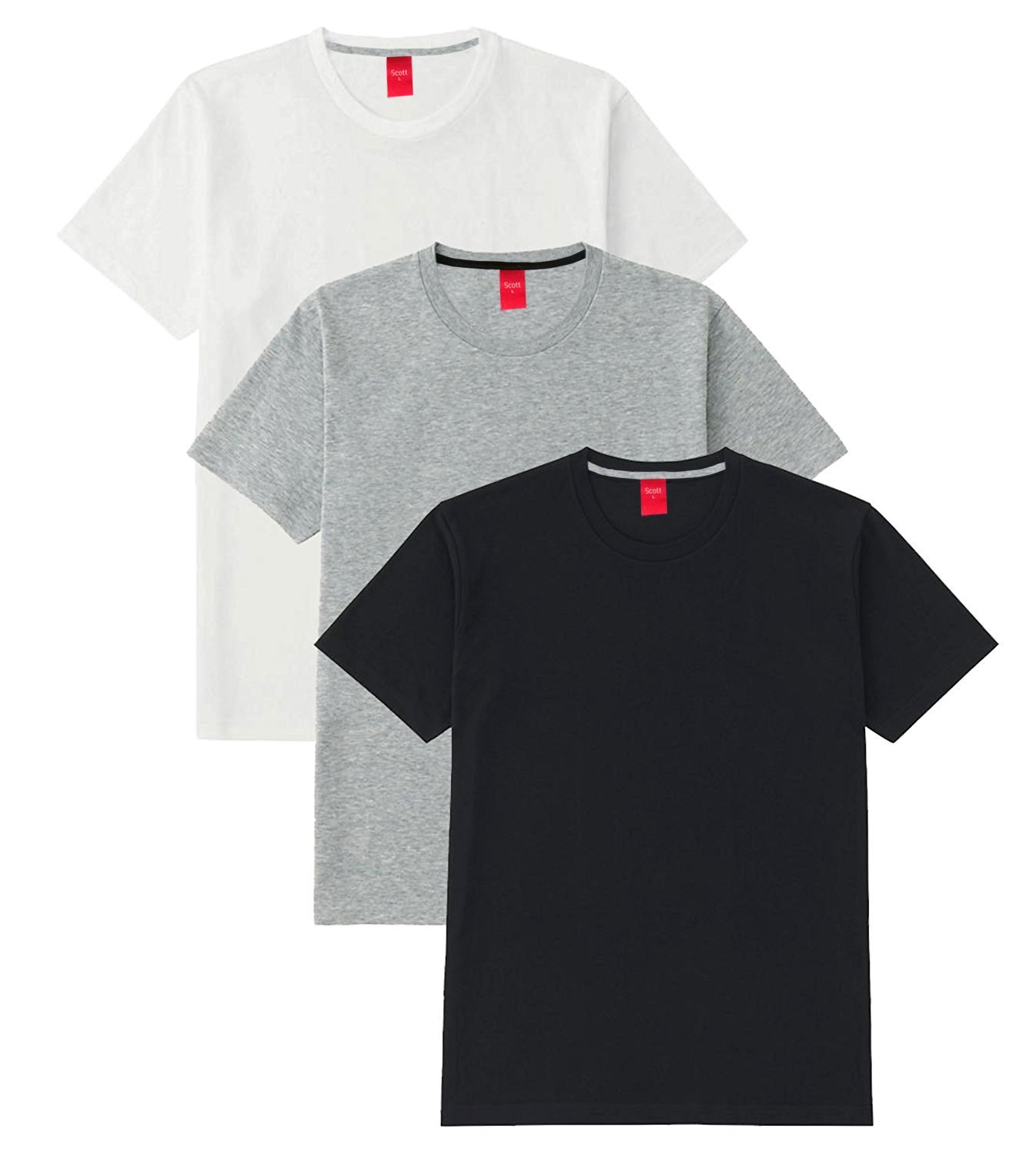 Amazon: Buy Scott Men’s Basic Cotton T-shirts – Pack of 3 at Rs 399 only