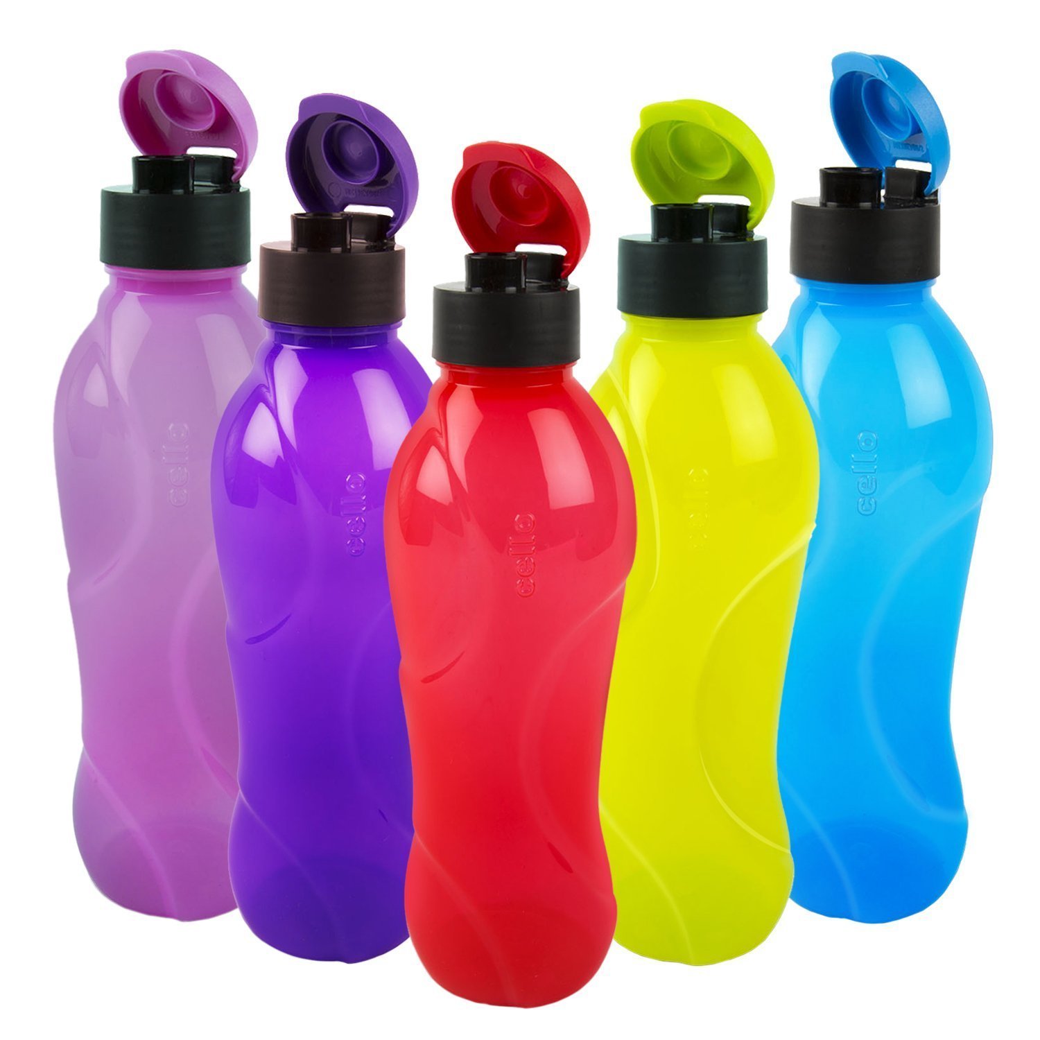 Amazon: Cello Splash Flip Polypropylene Bottle Set, 1 Ltr, 5-Pieces At Rs.273 Only