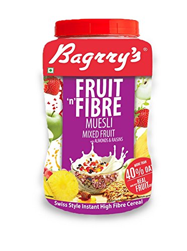 Bagrry’s Fruit N Fibre Muesli, Mixed Fruit, 1000g at Rs 150 Only