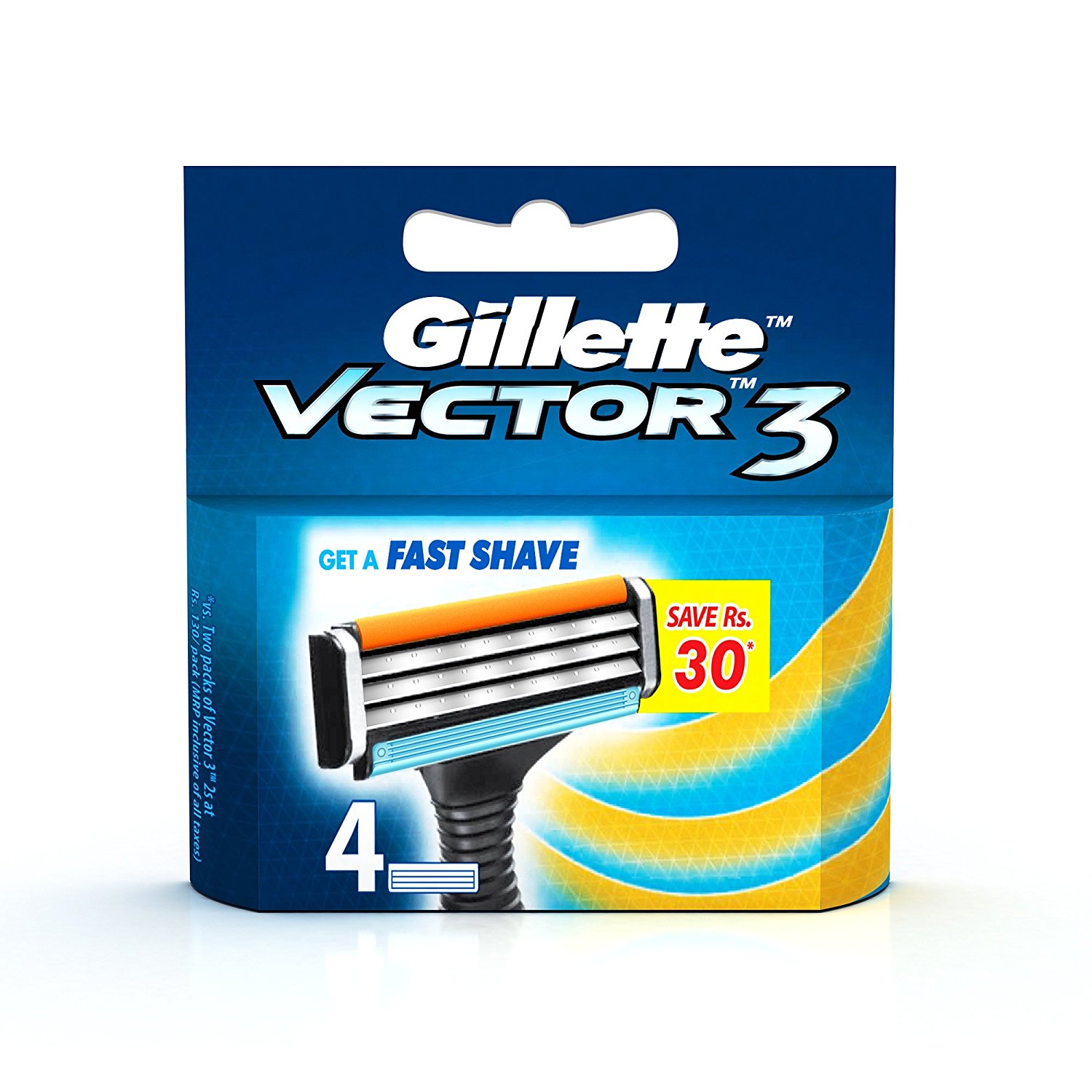 Amazon: Buy Gillette Vector 3–4 Cartridges at Rs 100 only