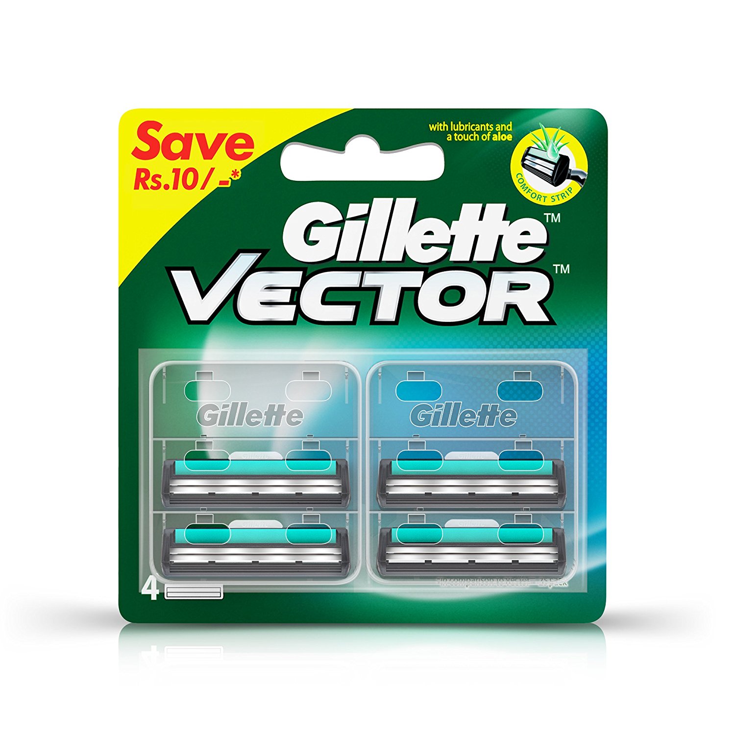 Amazon: Buy Gillette Vector Plus Manual Shaving Razor Blades (Cartridge) at Rs 40 only