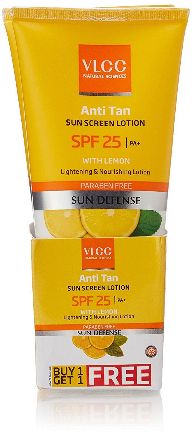Amazon: Buy VLCC Anti Tan Sun Screen Lotion SPF 25, 150g (Buy 1 Get 1 Free) at Rs 137 only
