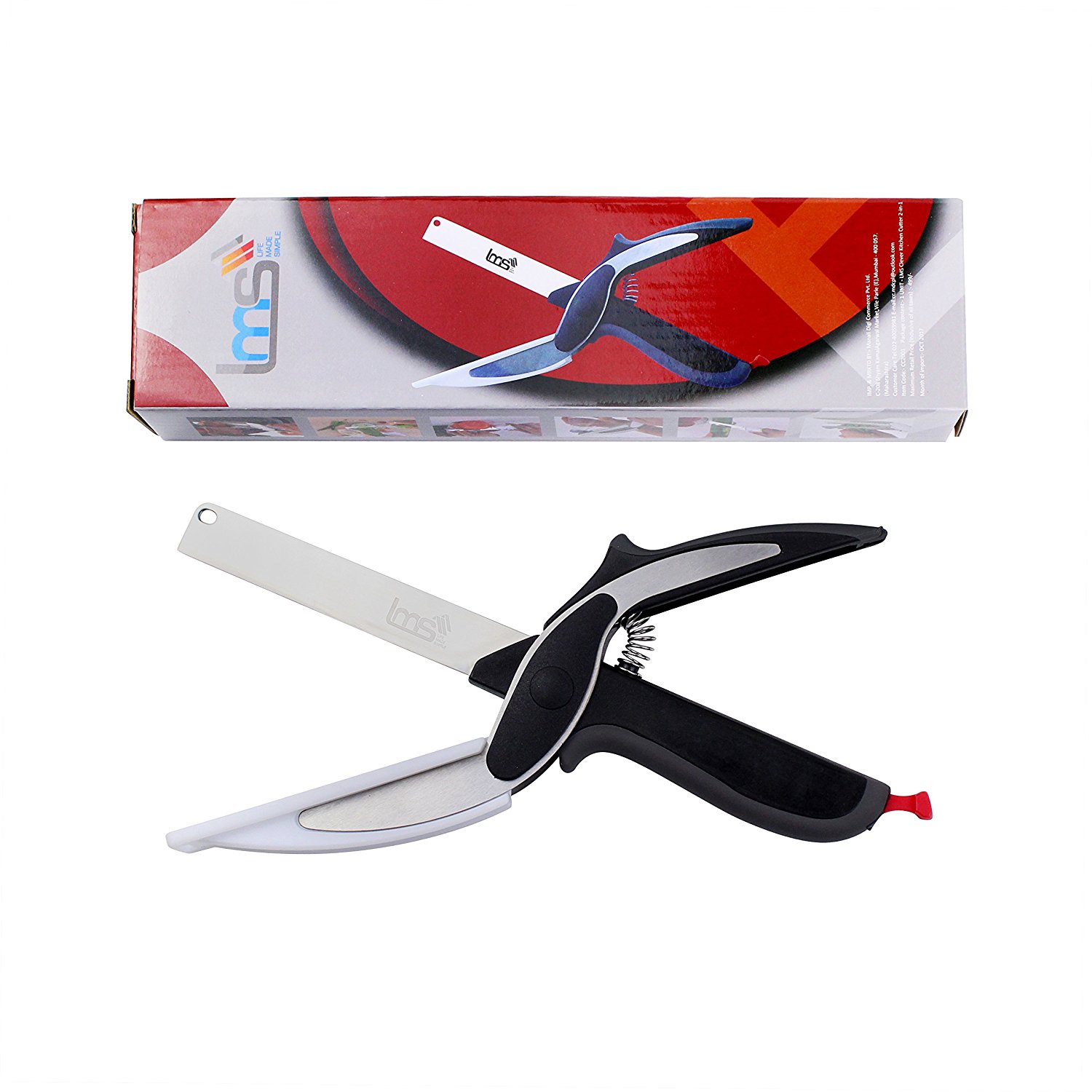 Buy LMS Stainless Steel 2-in-1 Vegetable and Fruit Chopper, Multicolour for Rs 88 only