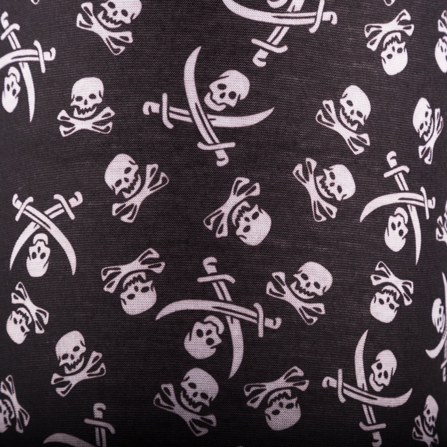 Pirate Skull Print Lycra Headwrap Bandana for Bikes (Black and White, Free Size) at Rs 61