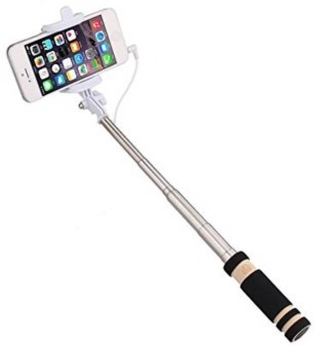 KG Collection Cable Selfie Stick  (Black) at Rs 199