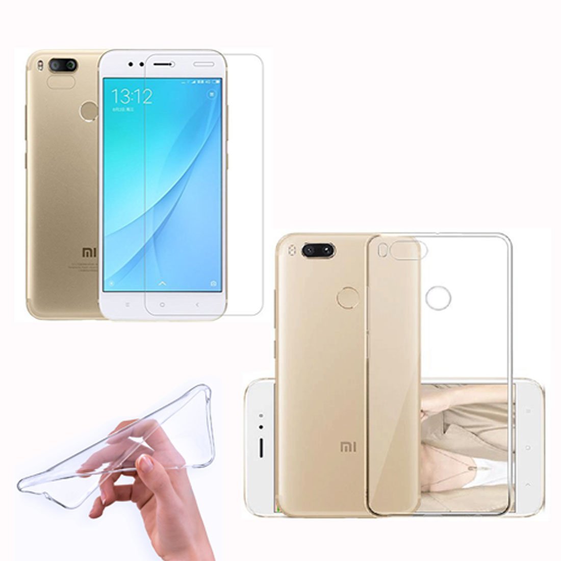 Xiaomi Mi A1 Back-Cover and Temperered Screen Protector at Rs 99 (Combo)